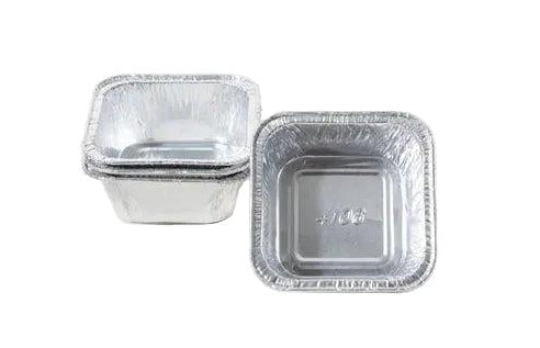 3" x 3" Aluminum Foil Mini Square Container, 2000/Cs - 101-4106