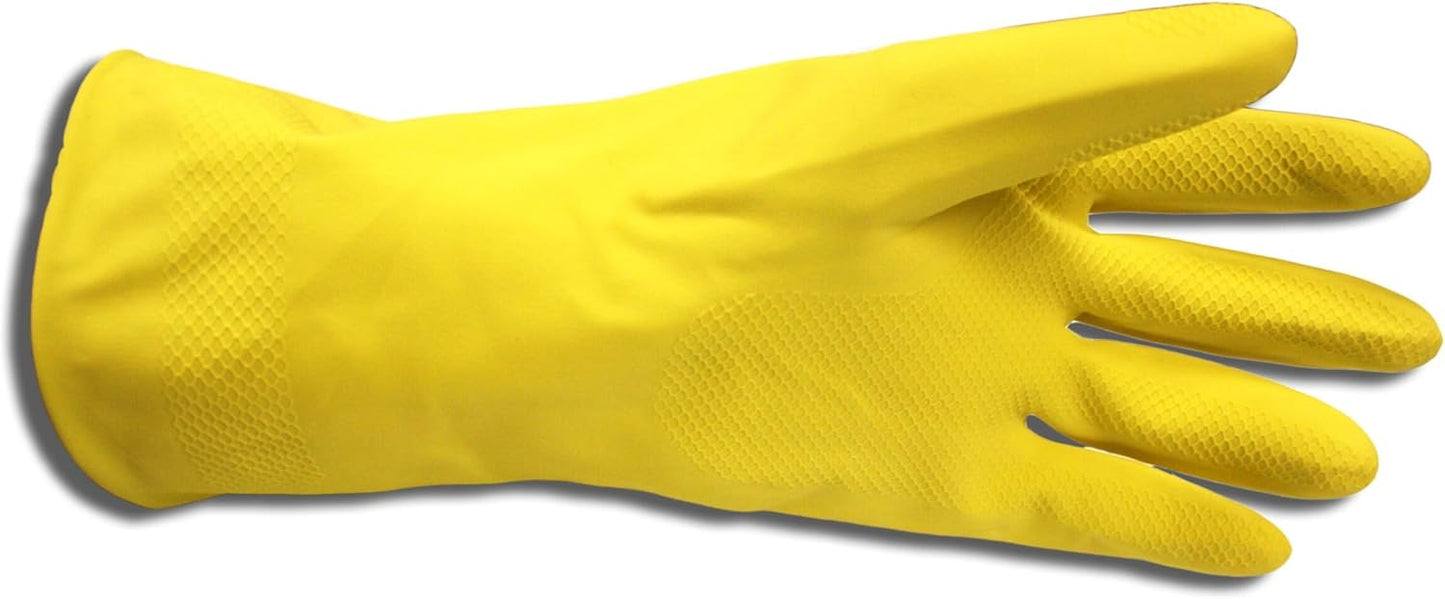 GD Care - 18 mil Flock Lined Yellow Latex Gloves, XLarge HG-10-G - TP46010C