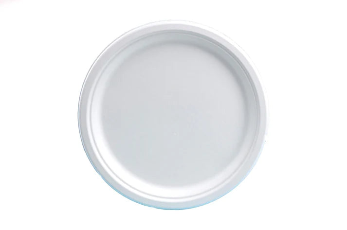 Kinpack - 10" Bagasse Plate, 1-Compartment Compostable Sugarcane / PHAS Free, 500/Cs - TP10101S