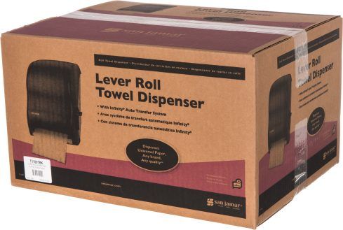 San Jamar - Universal Lever Hand Towel Roll Dispenser, Black - CASDH110