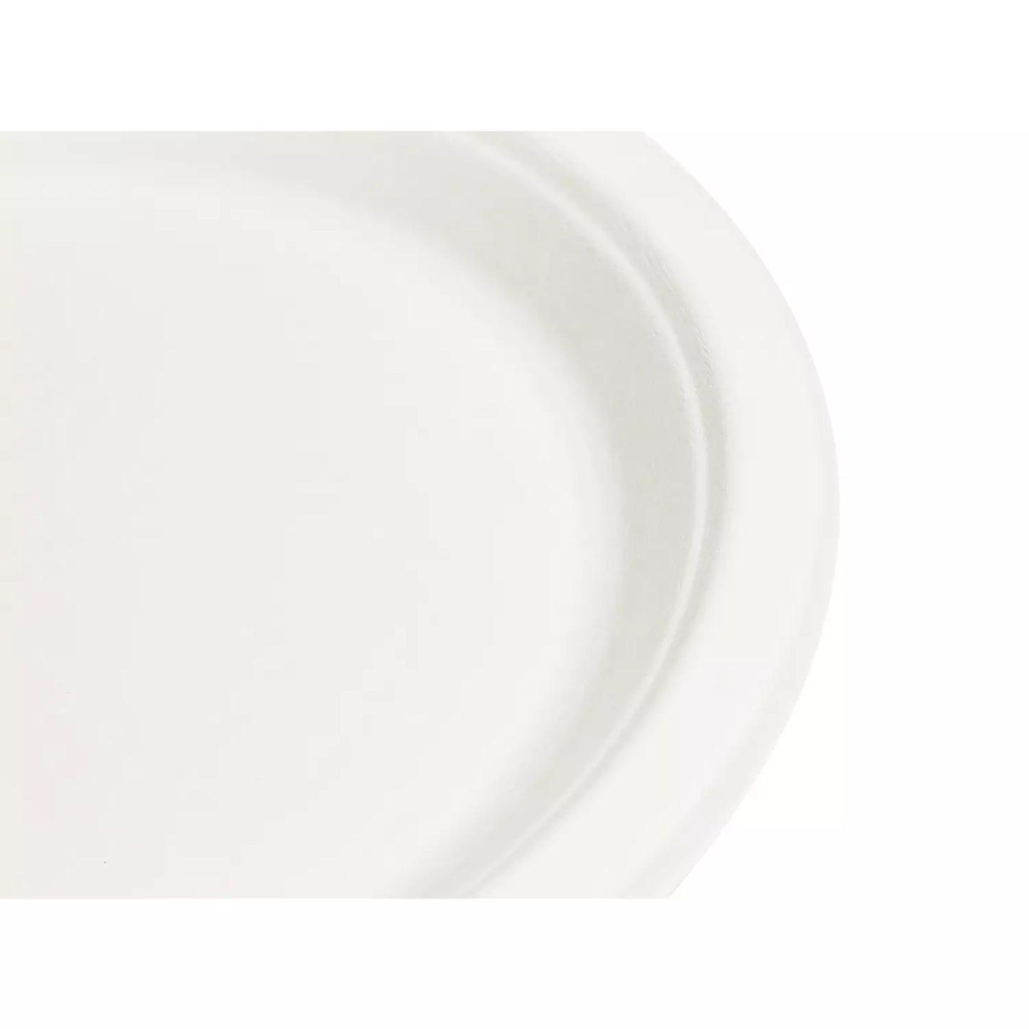 Karat Earth - 9" Round Compostable Bagasse Moulded Plates, 1-Compartment, White, 500/Case - KE-BPR09-1CFF