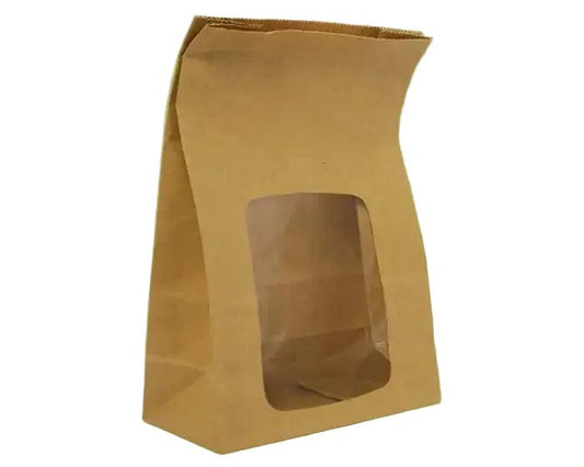 Thermal & Protective Packaging - 4.5" x 2.375" x 12" Sandwich Bag with Ovenable Film Liner Window, 1000/Case - 0258891