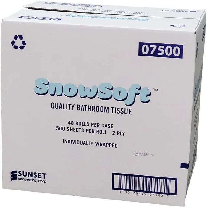 Snow Soft - 3.97" x 3.5", 2 Ply Wrapped Toilet Tissue, 48Rl/Cs - SUN7500