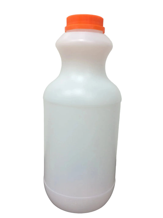 Thermal & Protective Packaging - 1 L HDPE Plastic Juice Bottle with Tamper Proof Orange Cap, 189/Cs - 3151138