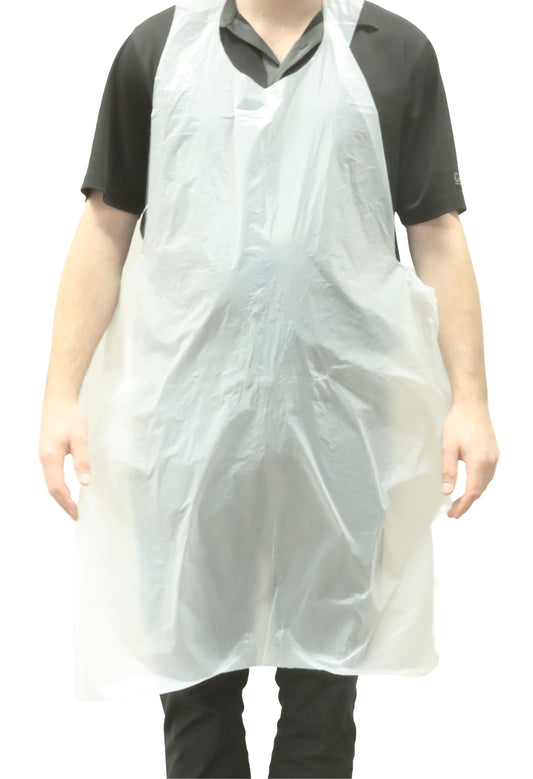 RiteTouch - 28" x 46" Plastic Apron White, 100/Bx, 10 Bx/Cs - AP2846