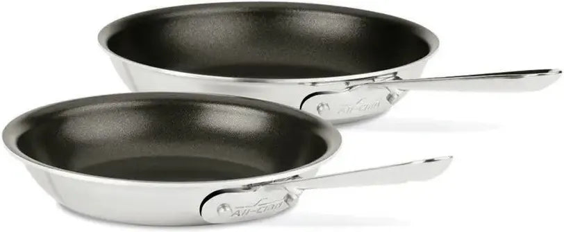 All-Clad - D3 Pro Stainless 8" and 10" Non-Stick 3-ply Bonded Fry Pan Set - 410810NSR3