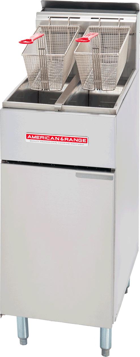 American Range - 25 / 25 lb Stainless Steel Gas Floor Fryer - AF‐25/25
