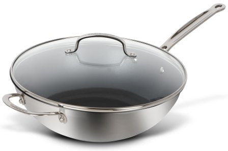 Cuisinart - Everlasting 12" Stainless Steel Non Stick Wok - 77IEL26-30HNSCC