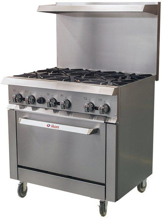IKON COOKING - 6 Burners Gas Range With Oven - IR-6-36