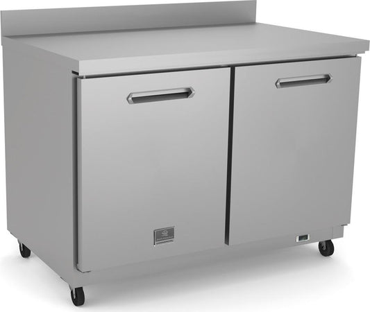 Kelvinator Commercial - 48" Under Counter Freezer with 2 Doors & Worktop - KCHUCWT48F