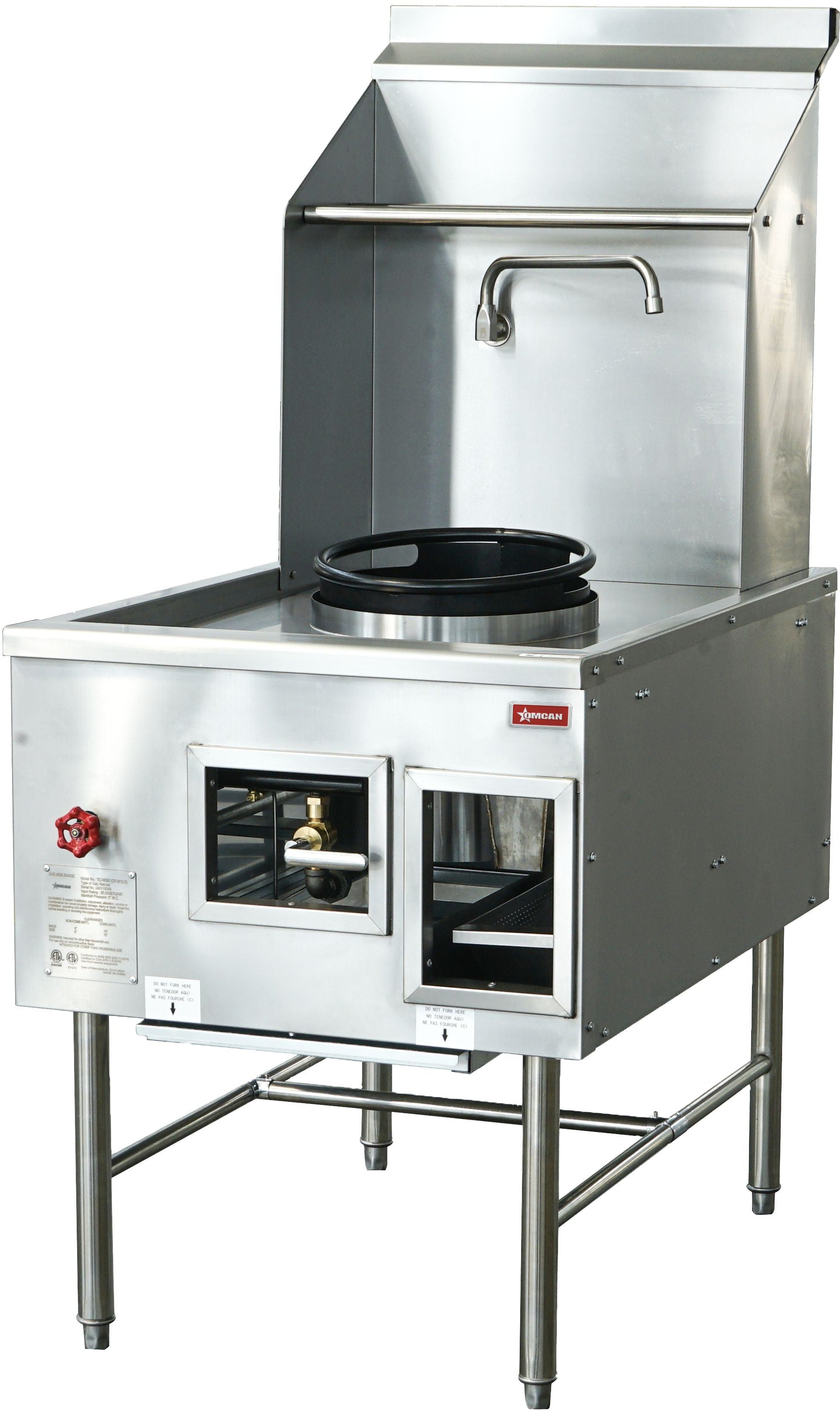 Omcan - 13″ Ring Single Chamber Natural Gas Wok Range - 48411 – Thermal ...