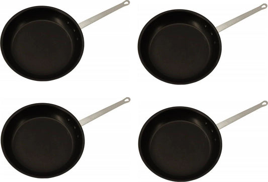 Omcan - 14" Commercial Grade Aluminum Fry Pan, Pack of 4 - 43333