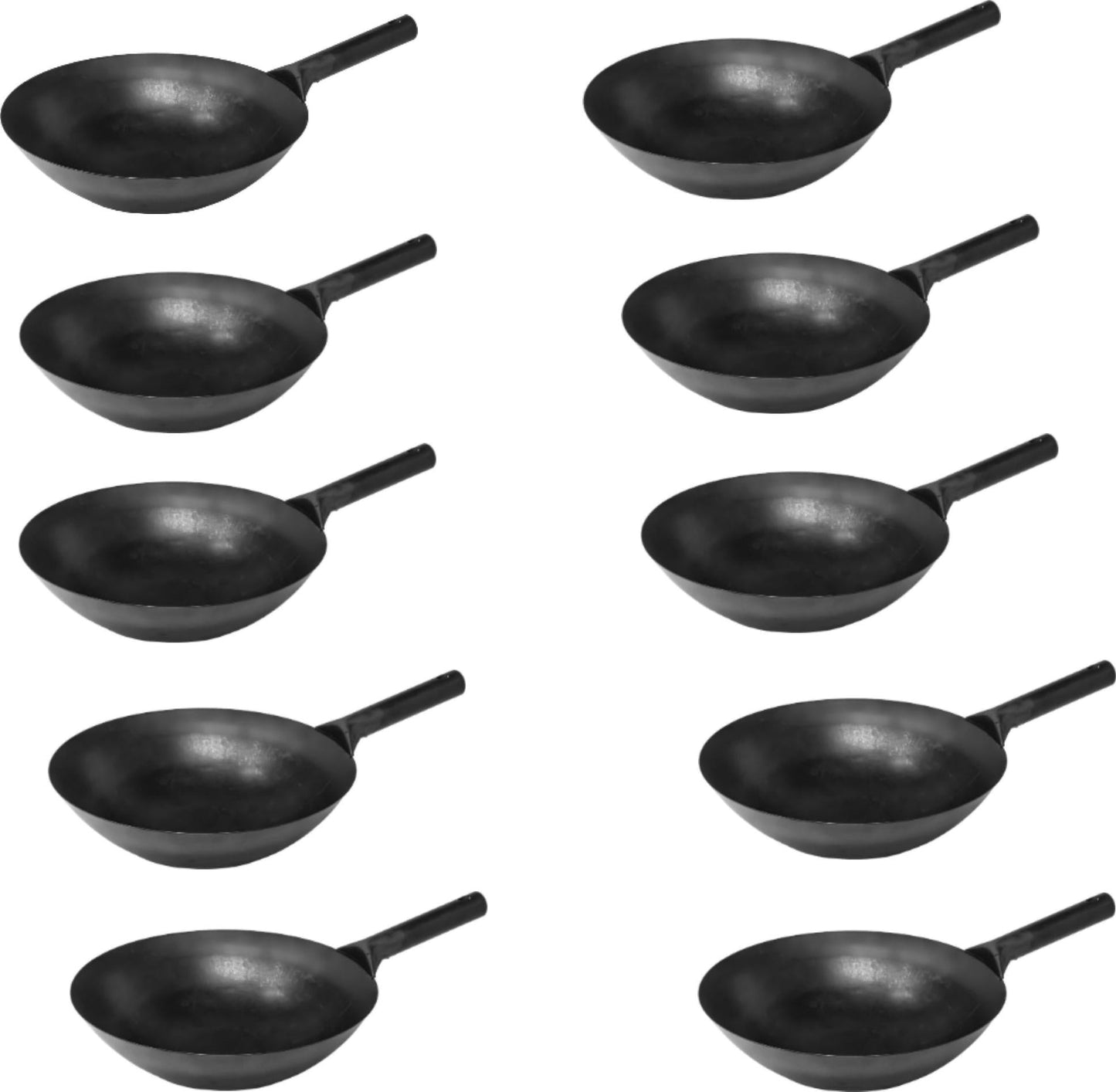 Omcan  - 14" Mandarin Wok Black Iron With Welded Joint, Pack of 10 - 47541