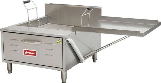 Omcan - 30 lbs Natural Gas Countertop Donut/Funnel Cake Deep Fryer - 48101