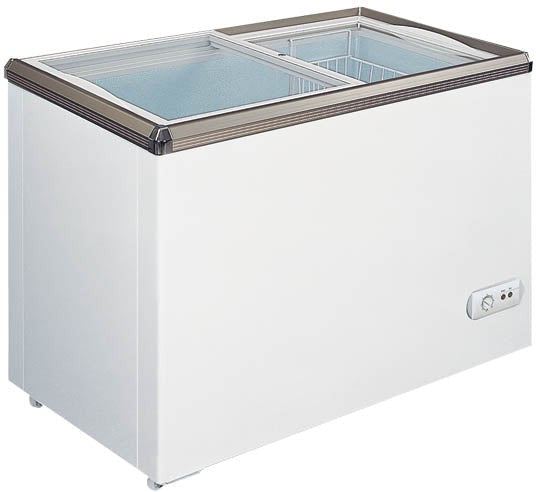 Omcan - 46″ Ice Cream Display Chest Freezer with Flat Glass Top - 45293