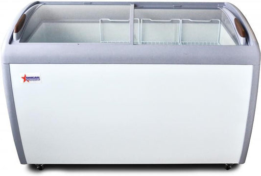Omcan - 50" Ice Cream Display Chest Freezer with Curve Glass Top - FR-CN-1245