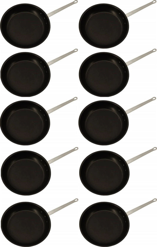 Omcan - 7" Eclipse Finish Commercial Grade Aluminum Fry Pan, Pack of 10 - 43334