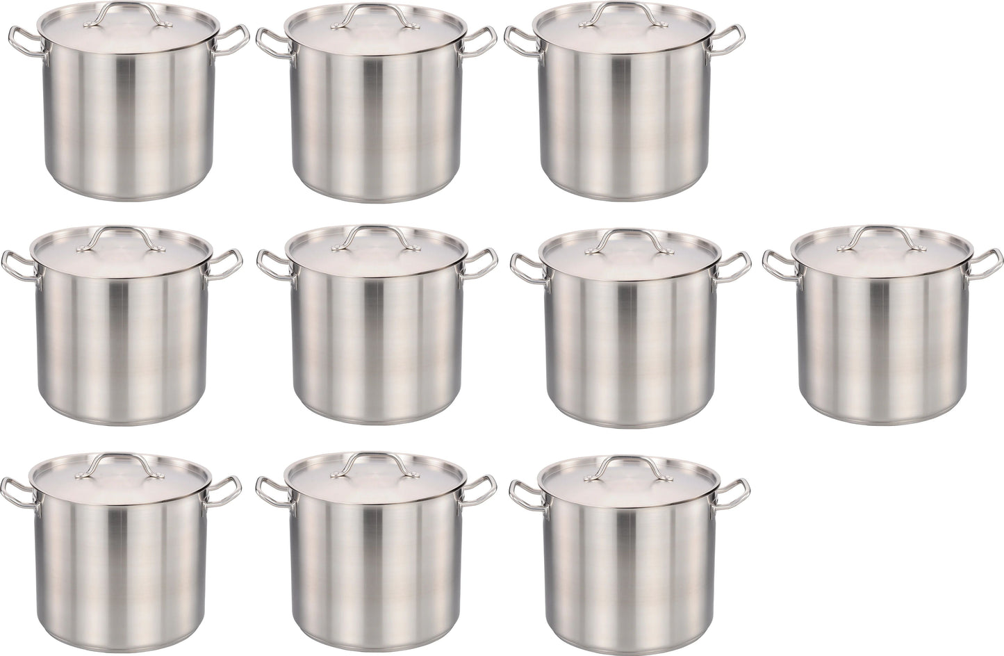 Omcan - 8 QT Commercial Grade Aluminum Stock Pot, Pack of 10 - 80463