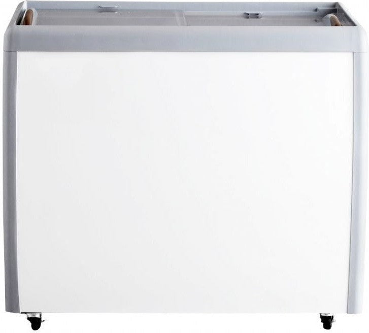 Omcan - 9.5 Cu.Ft Ice Cream Chest Freezer With Flat Glass Top - 46493