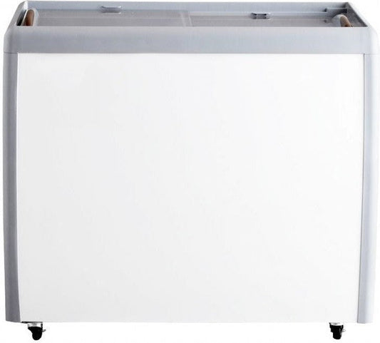Omcan - 9.5 Cu.Ft Ice Cream Chest Freezer With Flat Glass Top - 46493