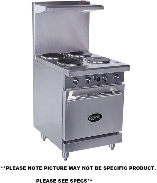 Royal - 24" Stainless Steel  With 20" Wide Oven Electric Range - RRE-2GT12