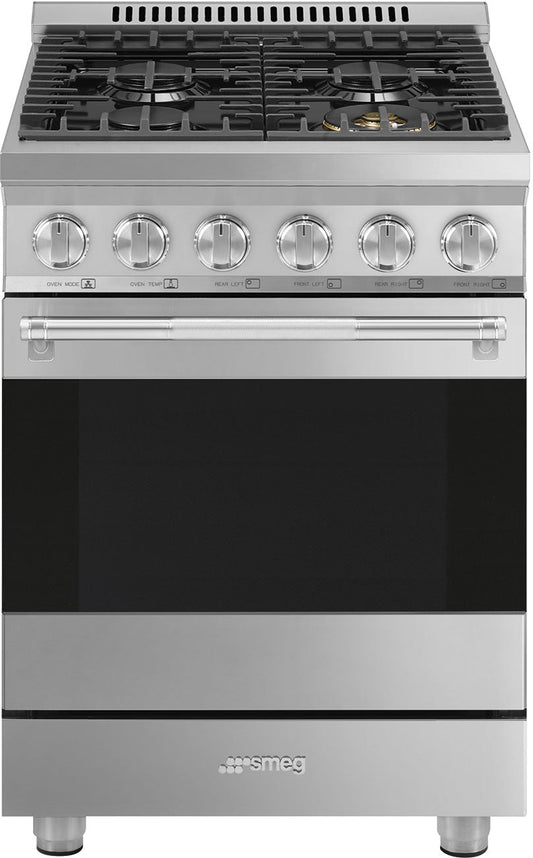 Smeg - 24" Professional Stainless-Steel ALL GAS Range - SPR24UGGX (Special Order Item)