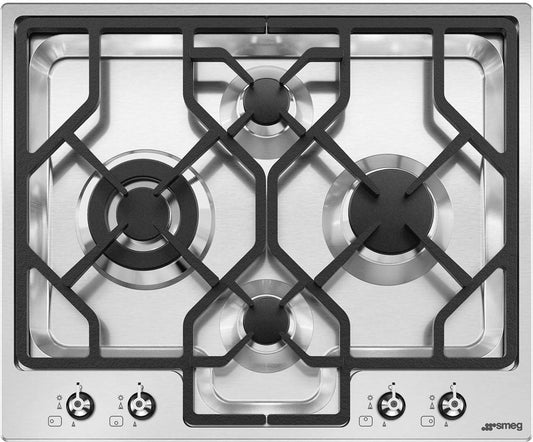 Smeg - Classic 24" Gas Cooktop with Pro Style Knobs - PGFU24X2