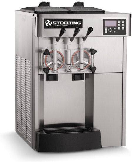 Stoelting - 22" x 28.5" x 34.75" 380-415 V Air Cooled Gravity-Fed Countertop Soft Serve And Shake Freezer - F131X-314I2 (Pre-Order Now, ETA 8-12 Weeks)