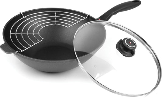 Swiss Diamond - 11.8" XD Induction Wok with Lid & Rack (28 cm) - XD61130ic