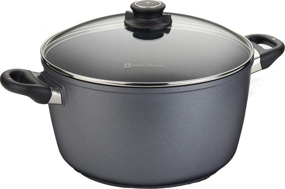 Swiss Diamond - 8 L Classic Nonstick Stock Pot with Lid - (11") - 6128C