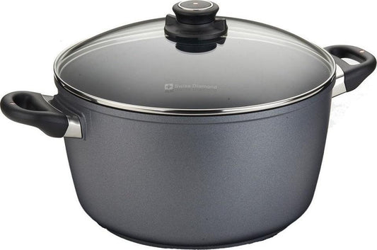 Swiss Diamond - 8 L Classic Nonstick Stock Pot with Lid - (11") - 6128C