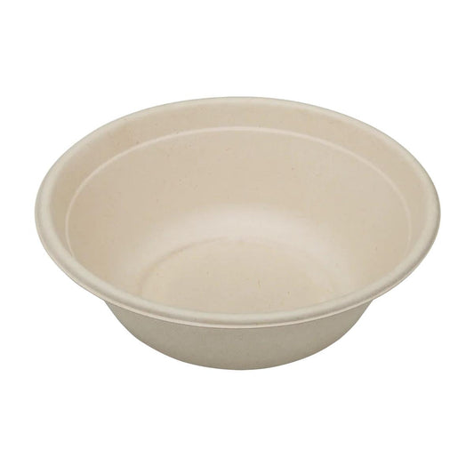 RiteEarth - 40 Oz Round Bagasse Bowl, 300/Cs - BC8540