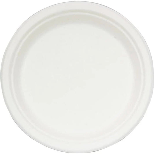 RiteEarth - 9" Bagasse Round Plates, 500/cs - REBP090