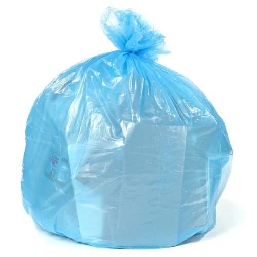 Thermal & Protective Packaging - 35" x 50" X-Strong Light Blue 1.2 Mil Garbage Bags, 300/Cs - 020306