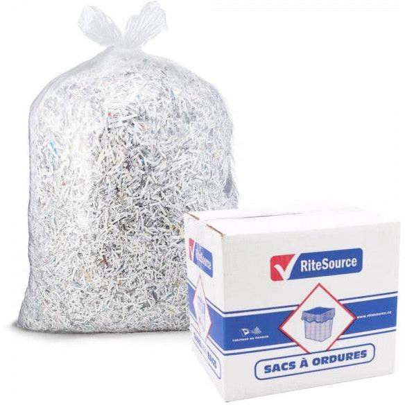 RiteSource - 42" x 48" Clear RS Strong Garbage Bags, 125/Cs - L4248SC