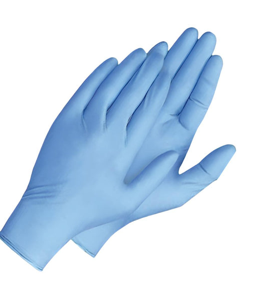 RiteTouch - Blue Medium Food Grade PF Vinyl Gloves, 100/BX, 10BX/CS - RTGVP101M