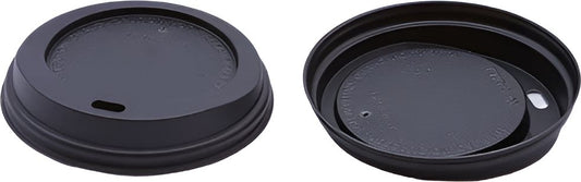 RiteWare - Black Dome Sipper PP Lid For 8 Oz Paper Hot Cups, 1000/Cs - HDL08B