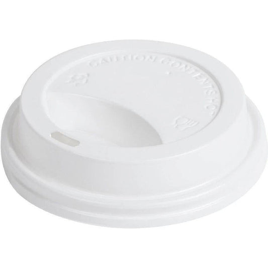 RiteWare - White Dome Sipper PP Lid For 10-20 Oz Paper Hot Cups, 1000/Cs - HDL10W